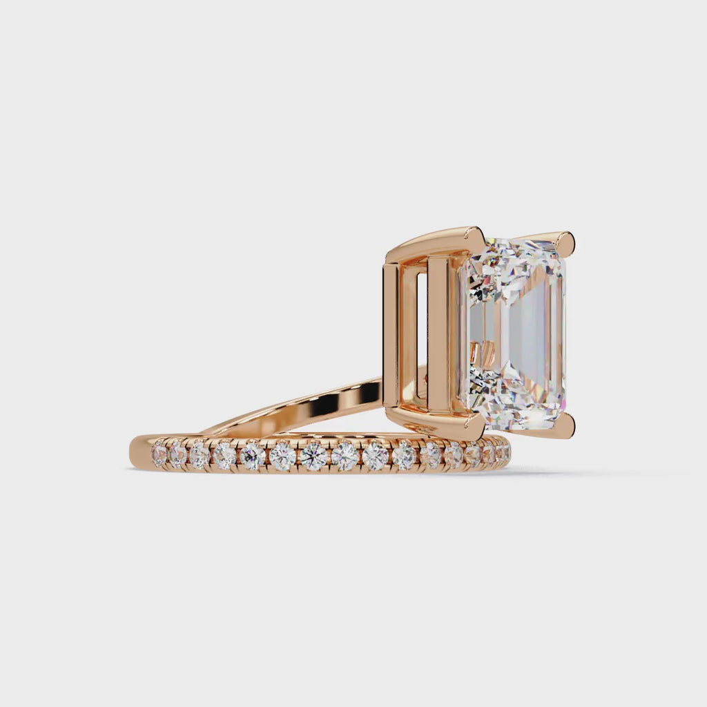 Emerald Cut Solitaire Diamond Engagement Ring