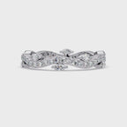 Marquise and Round Cut Diamond Vine Ladies Ring