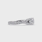 Vintage Cushion Cut Diamond Engagement Ring
