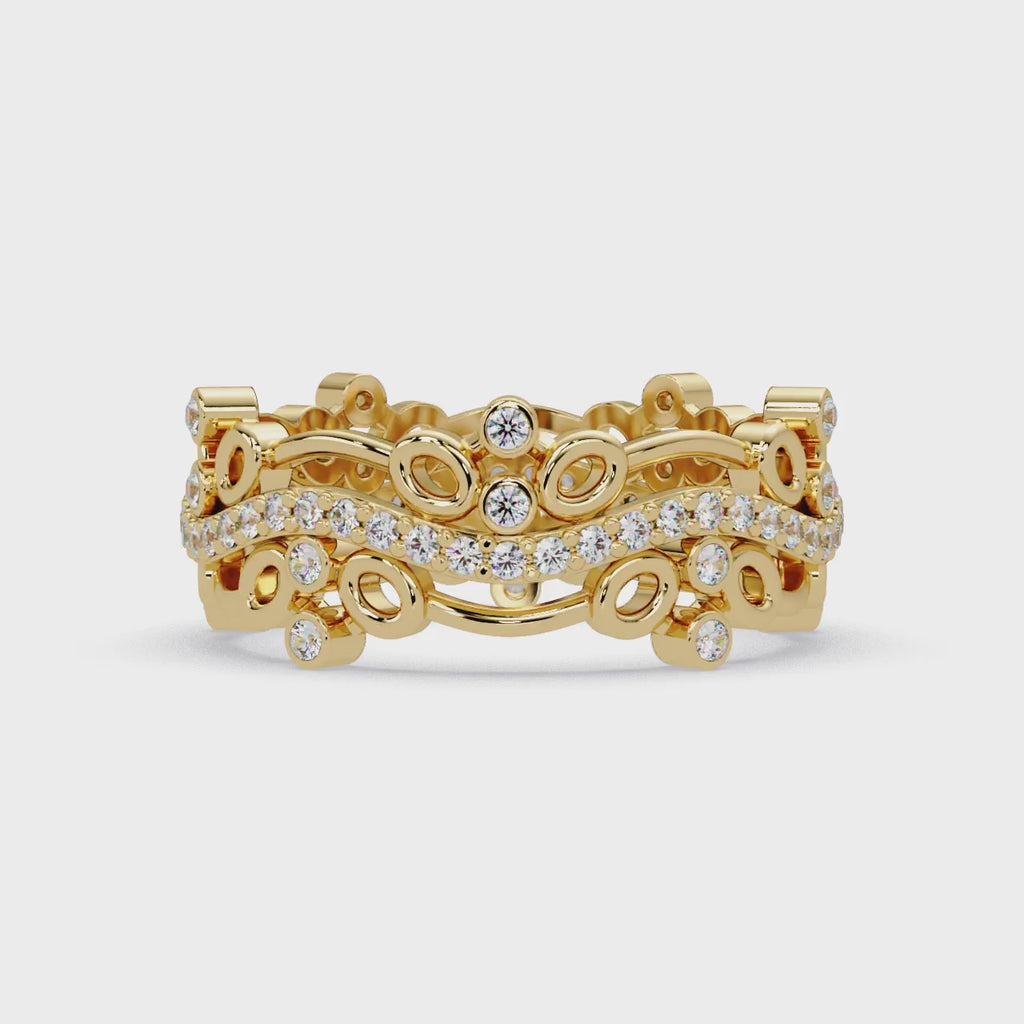 Vintage-Inspired Ornate Filigree Diamond Ring
