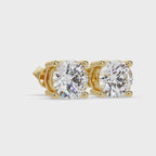 Round Brilliant Cut Solitaire Stud Earrings – 2.57 CTW