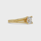 Princess Cut Solitaire Split Shank Engagement Ring