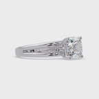 Exquisite Cushion Cut Diamond Split Dual-Band Ring