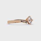Round Cut Diamond Bypass Engagement Ring