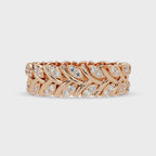 Nature Inspired Round Cut Diamond Eternity Ring