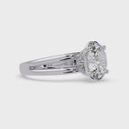 Exquisite Oval Cut Diamond Split Dual-Band Ring