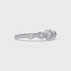 Round Cut Graduated Five-Stone Open Bypass Ring