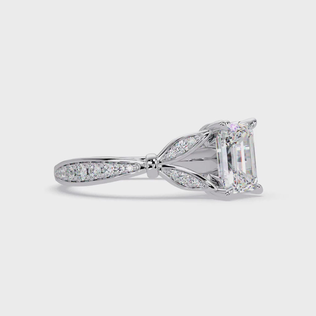 Emerald Cut Diamond Engagement Ring