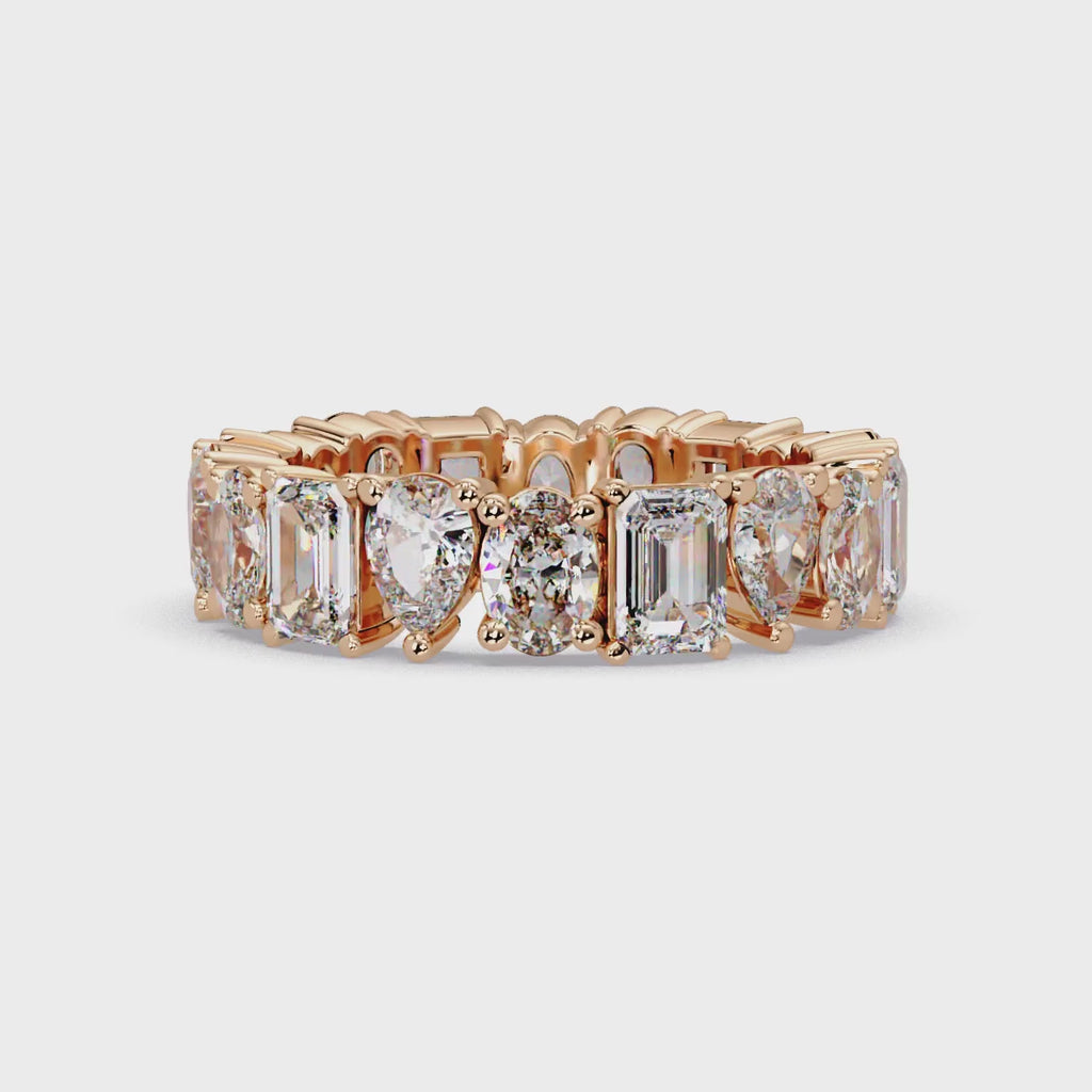 Multi-Shape Diamond Eternity Ladies Ring