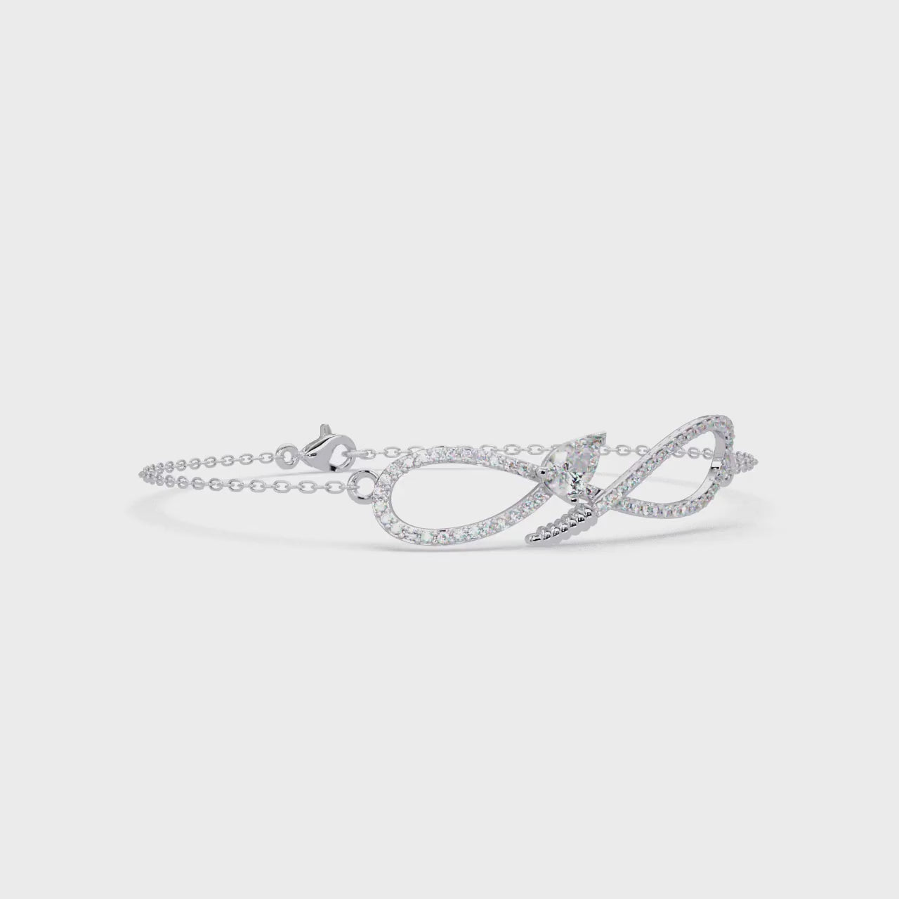 Infinity Heart Diamond Bracelet for Women