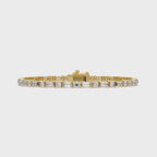 Round & Baguette Diamond Tennis Bracelet | Luxury Bracelet for Men & Women