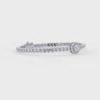 Round Halo Diamond Tennis Bracelet