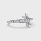 Marquise Diamond Leaf Engagement Ring