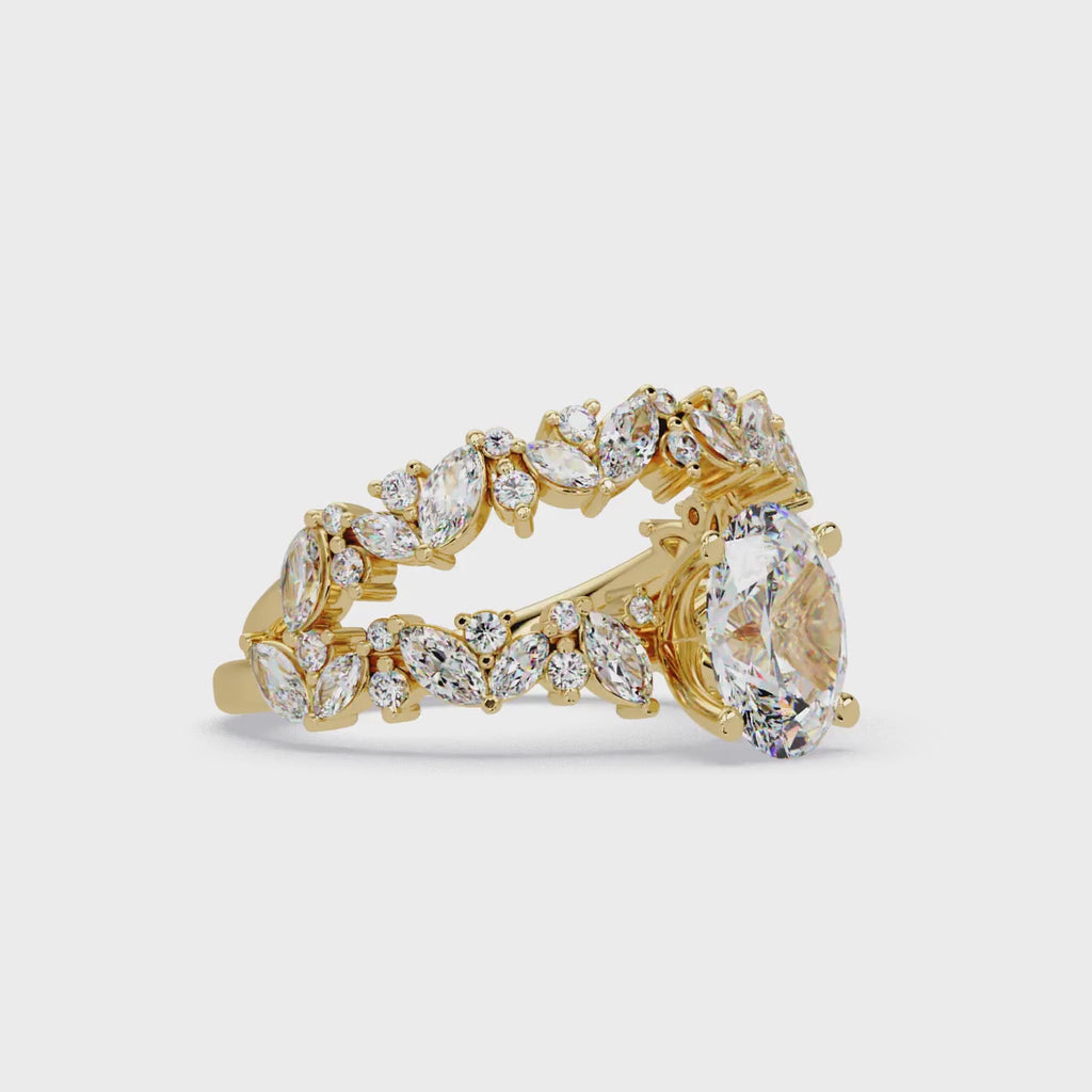 Floral Engagement Ring