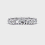 Round & Emerald Cut Diamond Eternity Ring