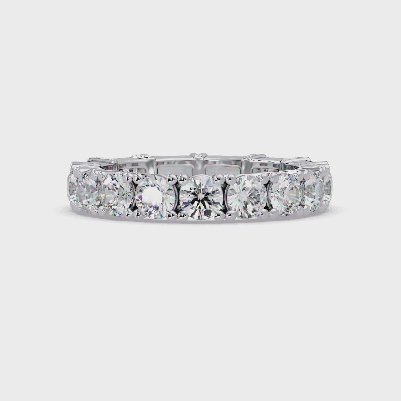 Round & Emerald Cut Diamond Eternity Ring