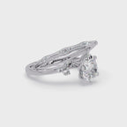 Heart Cut Diamond Ring with Round, Pear & Marquise Accent Stones