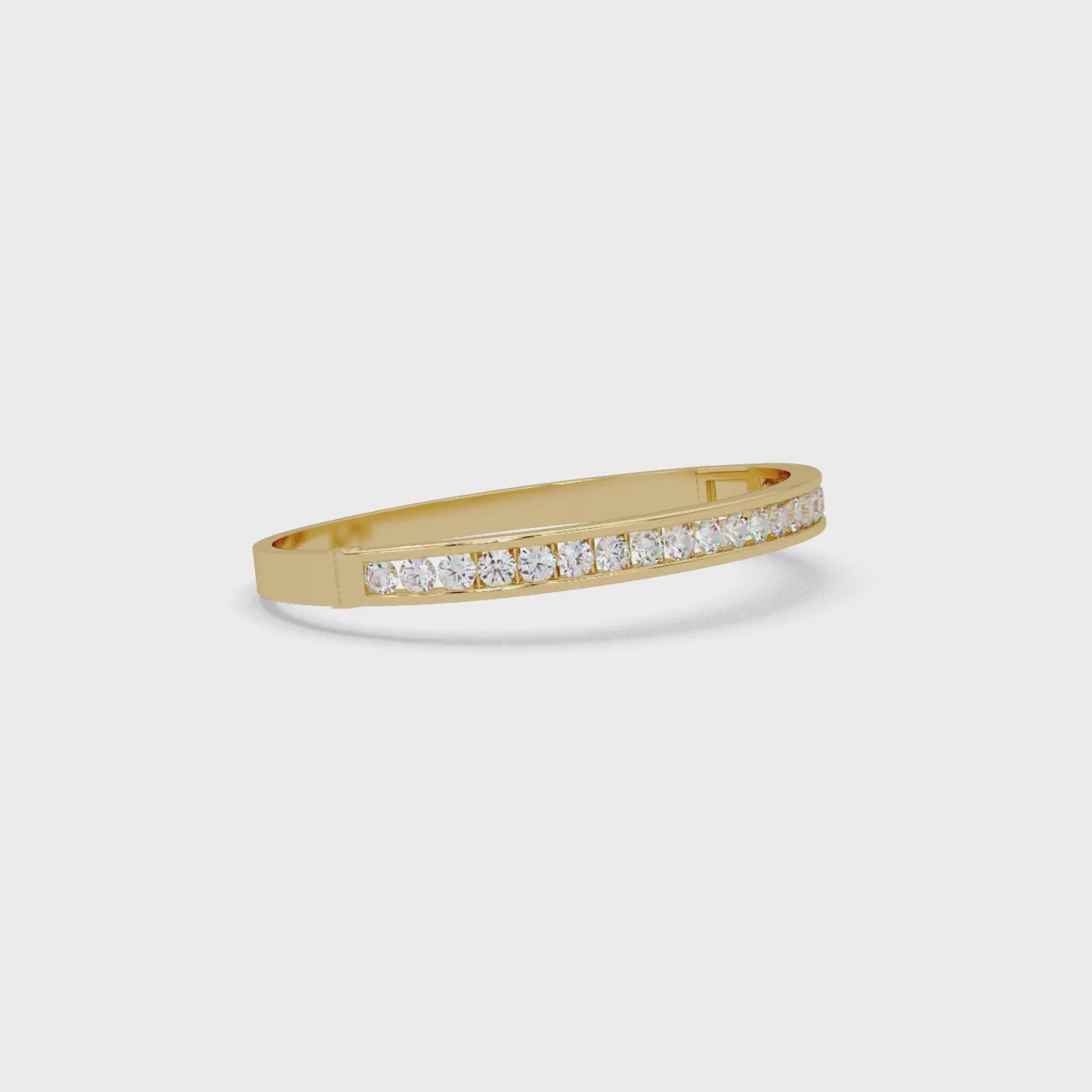 3.38 CT Round Diamond Channel Set Oval Bracelet