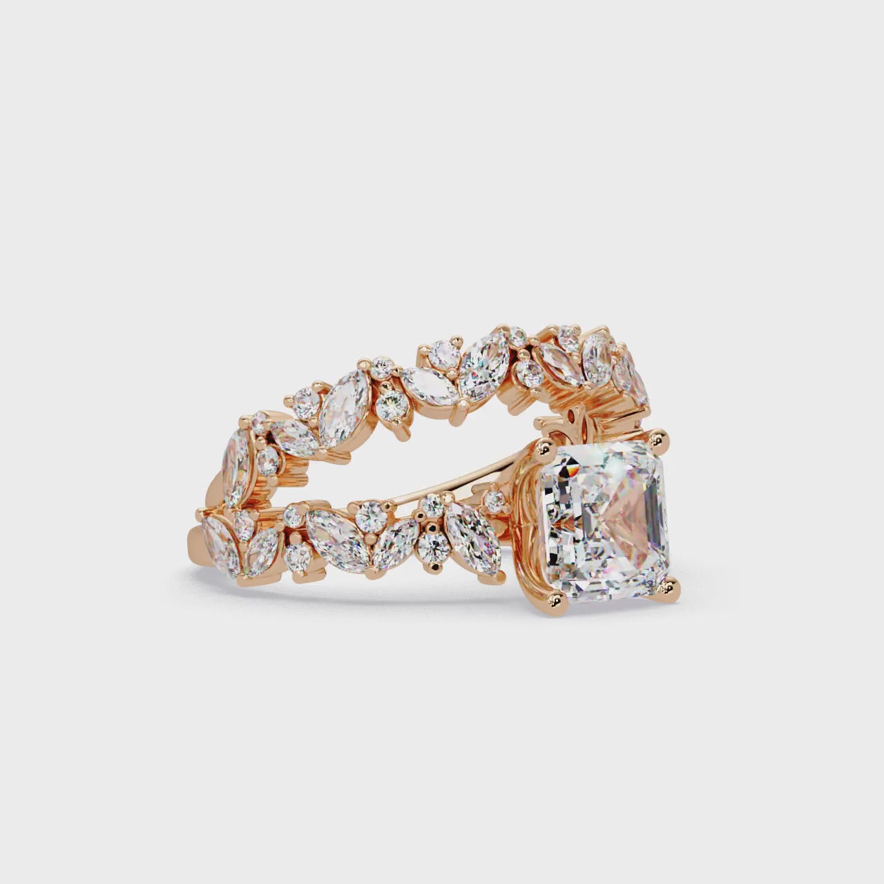 Nature Inspired Diamond Bridal Ring