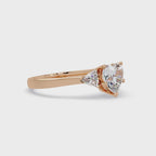 Heart Cut Three Stone Engagement Ring