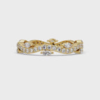 Marquise and Round Cut Diamond Vine Ladies Ring