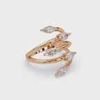 Marquise & Pear Diamond Multi-Row Wrap Ring