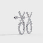 Brilliant Diamond XO Statement Stud Earrings