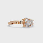 Pear & Oval Diamond Toi et Moi Engagement Ring