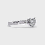 Heart Cut Engagement Ring with Custom Baguette Side Stones