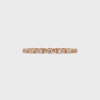 Round Cut Diamond Alternating Bead and Bar Eternity Ring