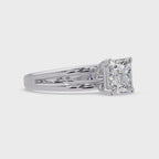 Exquisite Princess Cut Diamond Split Dual-Band Ring