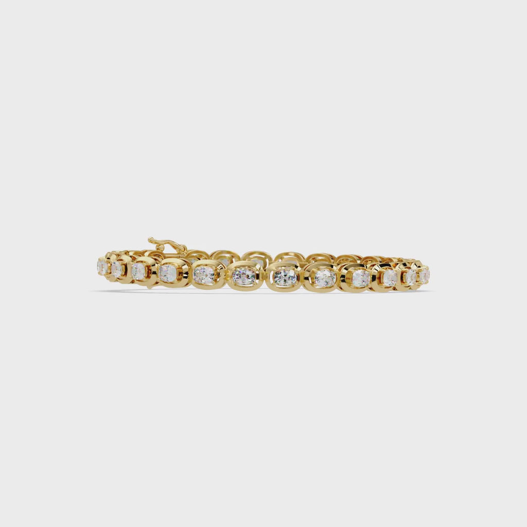 Luxury Oval Cut Diamond Tennis Bracelet