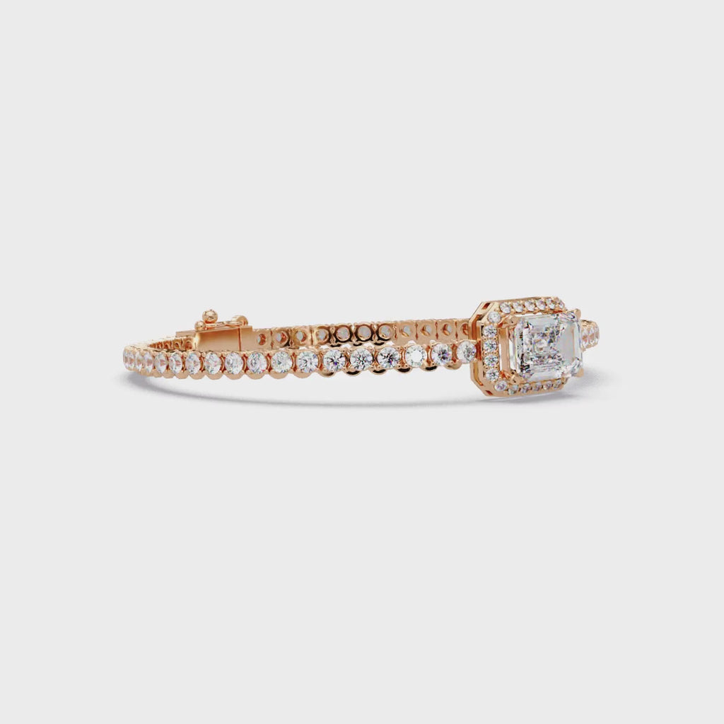 Emerald Cut Diamond Tennis Bracelet