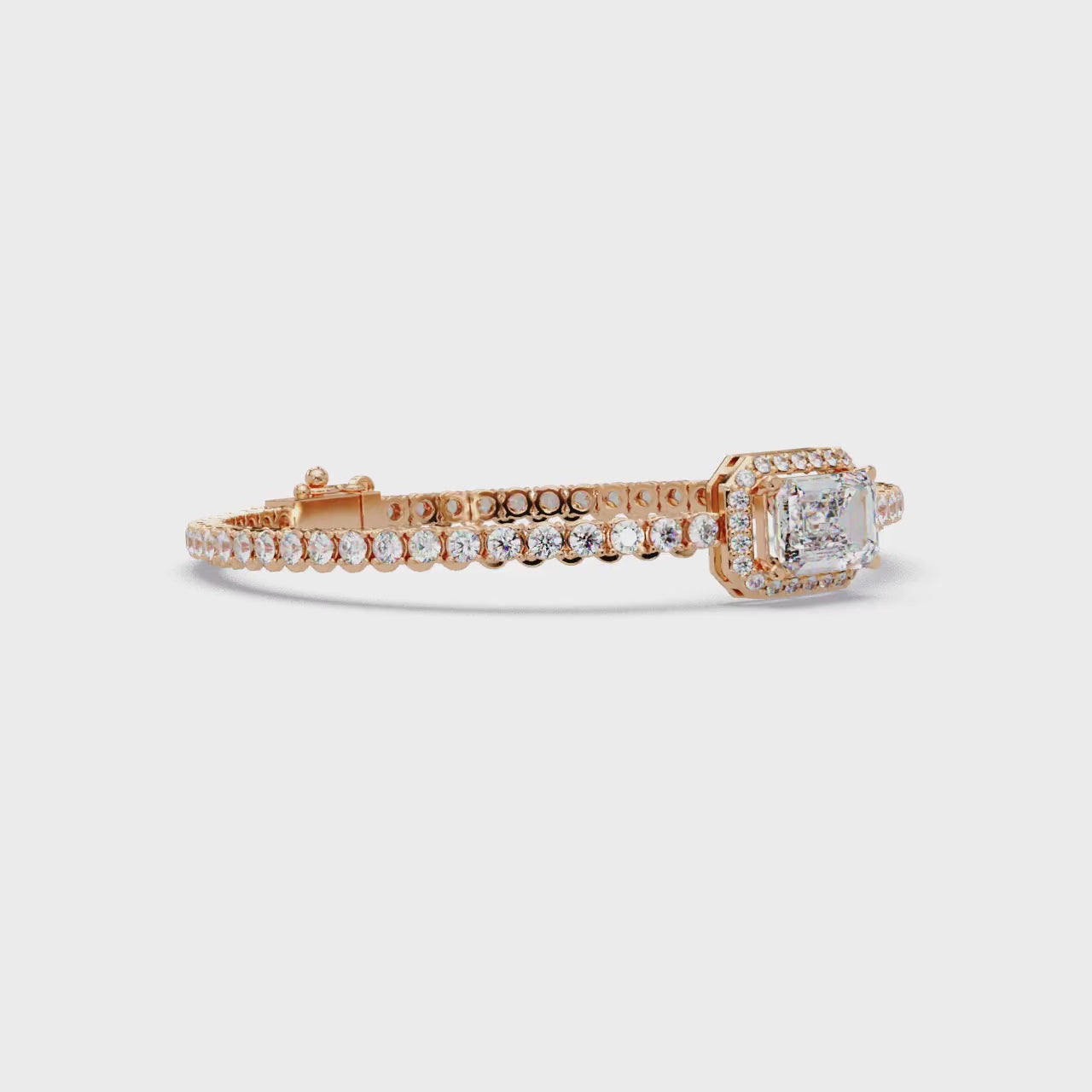 Emerald Cut Diamond Tennis Bracelet