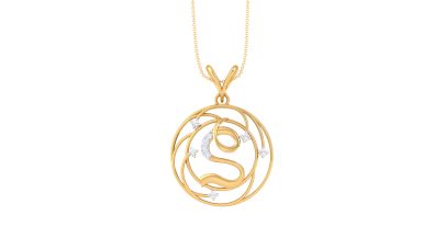 Slender S Letter Pendant 1