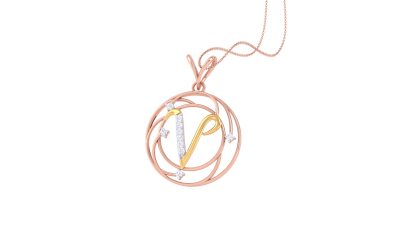 Valuable V Letter Pendant 0